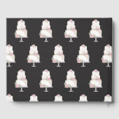 Elegante Drie Niveau Bruiloft Taart Monogram Gastenboek (Achterkant)