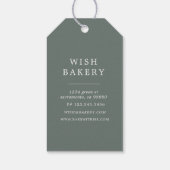 Elegante drie-tier cake Monogram Bakkerij Cadeaulabel (Achterkant)