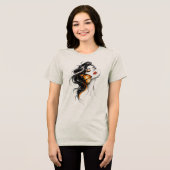 Elegante Drie Vlinder Abstracte Kunst Tri-Blend Shirt (Voorkant volledig)
