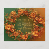 Elegante Druïd Hill Herfst Bloemen Save the Date (Voorkant)