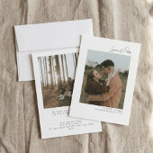 Elegante dubbele foto bruiloft kaart