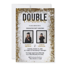 Elegante Dubbele Viering Afstuderen Party foto's