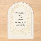 Elegante duidelijke acryl bruiloft uitnodiging acryl uitnodigingen (Voorkant)