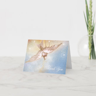 Elegante Duif Rouw Dankkaartjes Bedankkaart