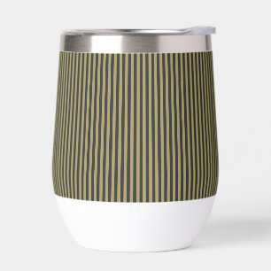 Elegante dunne gouden & marine blauwe verticale st