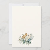 Elégante Dusty Blue Bridal Shower Invitation (Dos)