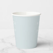 elegante dusty blue bruiloft cups papieren bekers (Links)