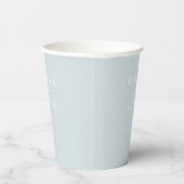elegante dusty blue bruiloft cups papieren bekers (Rechts)