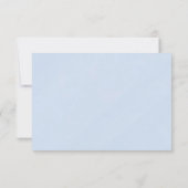 Elégante Dusty Blue or Floral Wedding Carte RSVP (Dos)