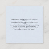 Elegante Dusty Blue Rozen Save the Date Informatiekaartje (Achterkant)