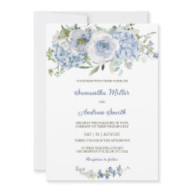 Elegante Dusty Blue Wedding Sjabloon