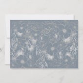 Elegante Dusty Blue Winter Wedding Save Date Save The Date (Achterkant)