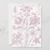 Elégante Dusty Rose Floral Invitation (Dos)