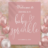 Élégante Dusty Rose rose Baby Sprinkl Affiche de b