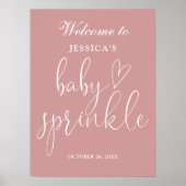 Élégante Dusty Rose rose Baby Sprinkl Affiche de b (Devant)
