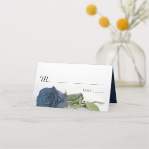 Elegante Dusty Steel Blue Roos Wedding Write-In