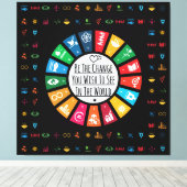 Elegante duurzaamheidsdoelen Inspirerend Canvas Afdruk (Insitu (Houten vloer))