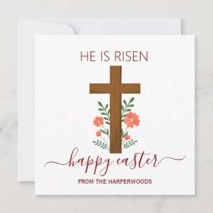 Elegante Easter Calligraphy Christelijk Cross Feestdagenkaart