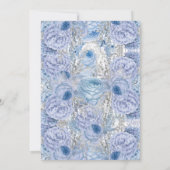 Elegante Easter Egg Hunt Bloemen Blauw Kaart (Achterkant)