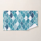 Elégante échelle de sirène bleue turquoise Turquoi (Serviette à main)