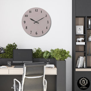 Elegante Echte Taupe Wandklok Grote Klok