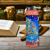 Elegante Eclectische Boho Boom van het Leven Thermosbeker