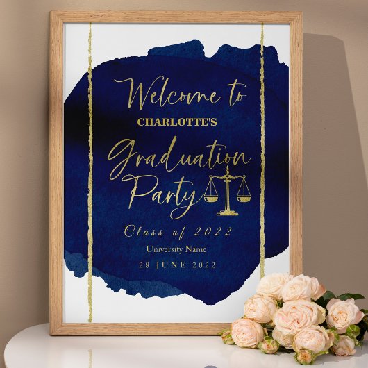 Élégante école de droit Graduation Affiche de bien