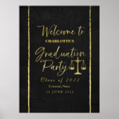 Élégante école de droit Graduation Affiche de bien (Devant)
