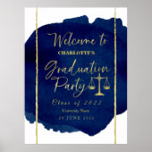 Élégante école de droit Graduation Affiche de bien (Devant)