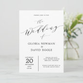 Élégante écriture Calligraphie Faire-part de maria (Debout devant)