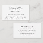 Élégante écriture de cartes de fidélité minimalist (Devant / Derrière)