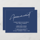 Élégante écriture manuscrite Faire-part de report  (Devant / Derrière)