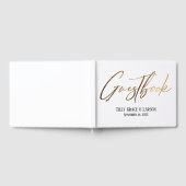 Élégante écriture manuscrite or simple livre d'or (Complet)