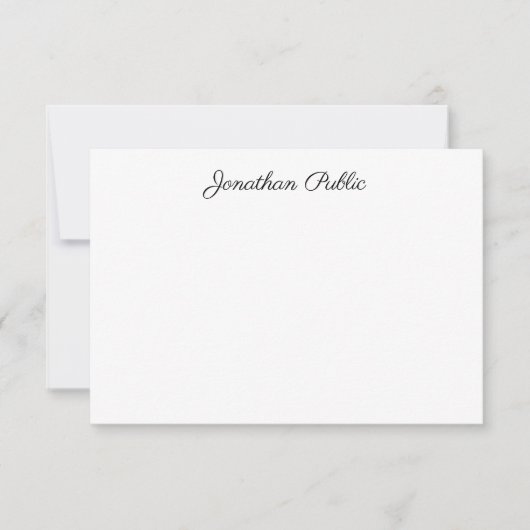 Élégante écriture moderne manuscrite Nom Modèle (Devant)