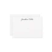 Élégante écriture moderne manuscrite Nom Modèle (Devant/Arrière en situation)