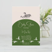 Elegante eend Baby shower bundel Kaart (Staand voorkant)