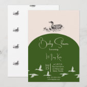Elegante eend Baby shower bundel Kaart (Voorkant / Achterkant)
