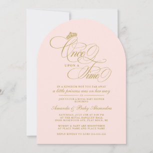 Elegante Eens Upon Een Tijd Prinses Baby Borrel Kaart