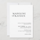 Elegante eenvoud fotocollage bruiloft kaart (Voorkant)