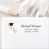 Elegante Eenvoudige Afstudeerhoed Etiket (Insitu)