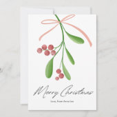 Elegante Eenvoudige Bessen Kerst Plakker Feestdagenkaart (Voorkant)