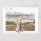 Elegante eenvoudige bruiloft Dank u kaarten (Voorkant)