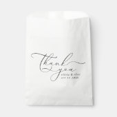 Elegante eenvoudige bruiloft dank u Script Bedankzakje (Voorkant)