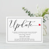 Elegante eenvoudige bruiloft update kaart (Staand voorkant)