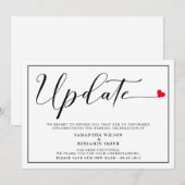 Elegante eenvoudige bruiloft update kaart (Voorkant / Achterkant)