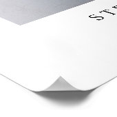 Elegante Eenvoudige Calligrafie Foto Bruiloft Verw Poster (Hoek)