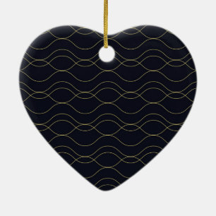 Elegante, eenvoudige, coole, trendy golvende illus keramisch ornament