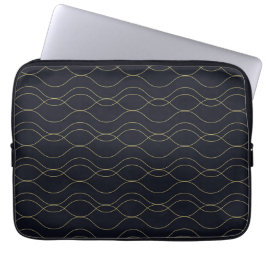 Elegante, eenvoudige, coole, trendy golvende illus laptop sleeve