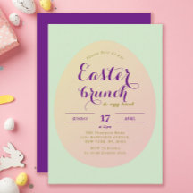 Elegante Eenvoudige Easter Brunch Egg Hunt Groen P