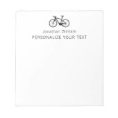 Elegante Eenvoudige Fiets Retro Persoonlijke Brief Notitieblok (Voorkant)